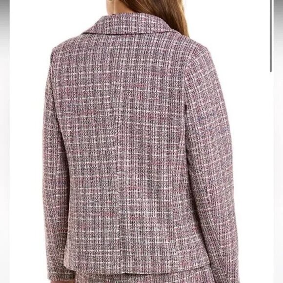 Bagatelle Collection Elegant Pink Tweed Women's Jacket-Blazer Sz Small - Picture 3 of 8